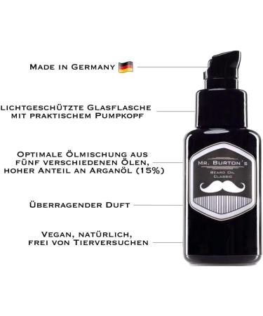 Mr. Burtons Classic Beard Care Set for Men - Premium Beard Oil Shampoo Brush Shears & Comb - Made in Germany - Buy Online on SooperMarket.com