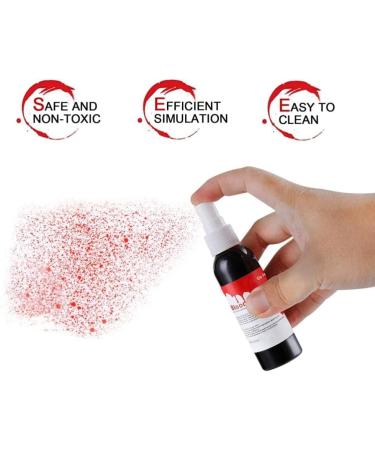 1.06 oz Go Ho Blood Splatter Fake Blood Spray for Halloween Costume Cosplay - Washable Body Paint for Zombie, Vampire, Clown Makeup - Buy Online on SooperMarket.com