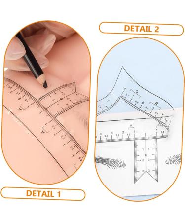 Hemoton 10pcs Tools Stickers Eyebrow Line for Measurement Makeup Eyebrow Mapper Positioning Ruler Disposable - Buy Online on SooperMarket.com