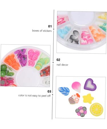 Angoily 8 Boxes Soft Pottery Diy Fruit Nail Art Slice Nail Art Slices Bulk Diy Lip Gloss Clay Fruit Slices for Nail Fruit Slices Manicure Polymer Clay Patch Sticker 3d - Buy Online on SooperMarket.com