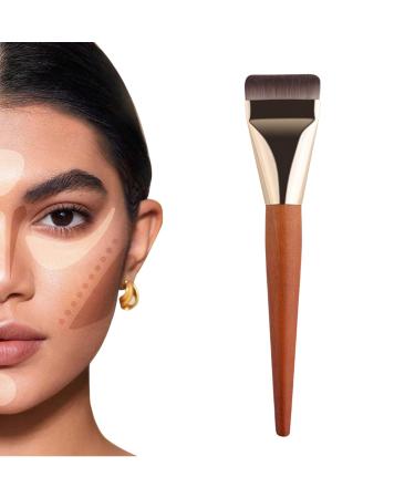 Ruzister Ultra Thin Foundation Brush Flat Top Ultra Thin Makeup Brush Flat Concealer Brush Foundation Makeup Brush Liquid Powder Brush for Creamy