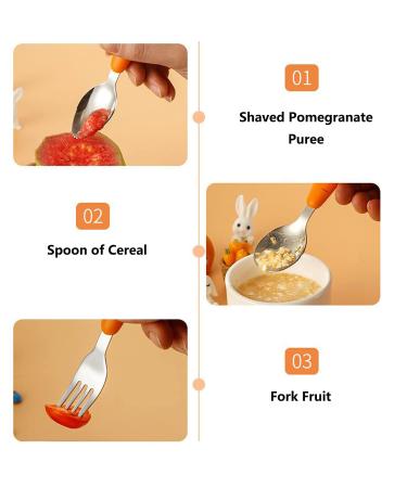 3PC Baby Cutlery Set - Witbicg Baby Learning Spoon for Children | International Shipping Available - Buy Online on SooperMarket.com