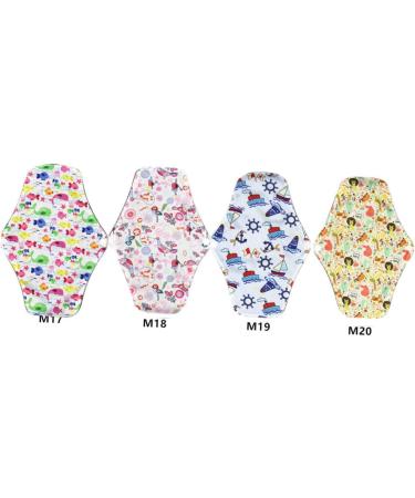 KALLORY 5pcs Reusable Cloth Menstrual Pads - Mama Cloth Liners for Women - Breathable and Portable Napkin Warp Pad - Random Color Pack - 1 Count - Buy Online on SooperMarket.com