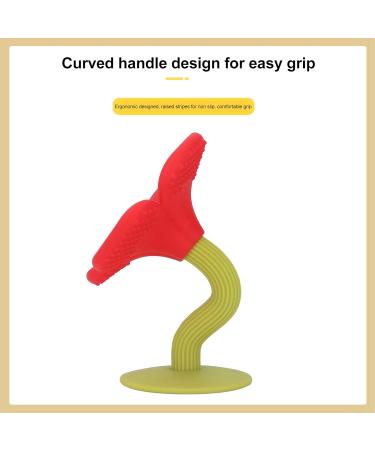 Plplaaoo Baby Teething Ring - Washable Food-Safe Silicone Ideal Gift for Toddlers Boiled Water Safe Rose Red - Buy Online on SooperMarket.com