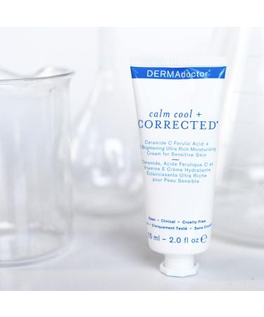 DERMAdoctor Calm Cool + Corrected Ceramide C Ferulic Acid + E Cream | Brightening Moisturizer for Sensitive Skin | 2.0 fl oz | Worldwide Shipping - Buy Online on SooperMarket.com
