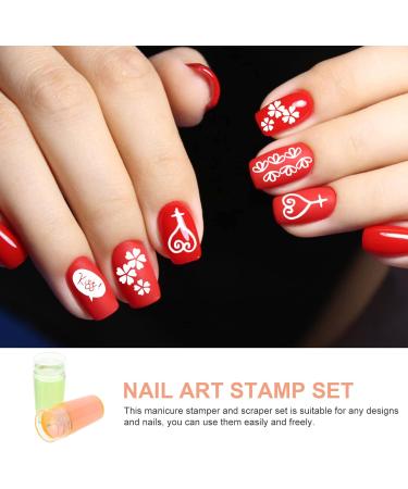 Lurrose Nail Stamp Set - Double-Head Silicone Stamper & Scraper for Stunning Nail Art | International Shipping Available - Buy Online on SooperMarket.com