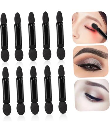 FOYTOKI 100 Pcs Makeup Eyeshadow Brush Eyeshadow Double Sided Eyeshadow Brush Kit Black - Buy Online on SooperMarket.com
