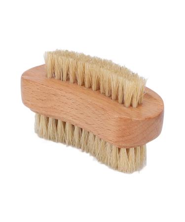 Double-Sided Wooden Nail Brush - Natural Bristle Hand & Fingernail Cleaner | Eco-Friendly Manicure & Pedicure Accessories for Men & Women - Buy Online on SooperMarket.com