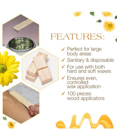 Gigi Accu Edge Wax Spatulas - 100 Count Pack - Large Applicator - Buy Online on SooperMarket.com