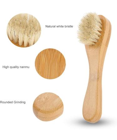 Buy Manual Facial Cleansing Brush - Exfoliating Skin Tool with Wooden Handle for Deep Pore Cleaning - Ideal for Daily Facial Care - Buy Online on SooperMarket.com