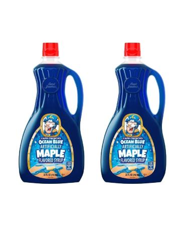 Cap'n Crunch's Ocean Blue Maple Syrup, 24 oz Bottle (2 Pack)