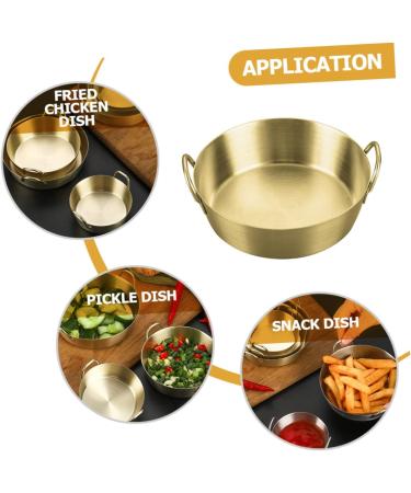 Alipis Amphora Snack Plate Tomato Stainless Steel Round re-usable 13.7x12.2CM Gold - Buy Online on SooperMarket.com