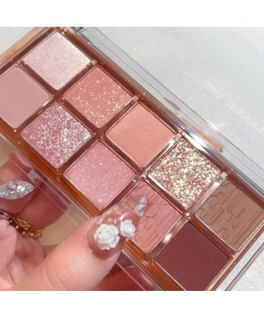 Go Ho 10 Colors Eyeshadow Palette Matte&Glitter Eyeshadow Makeup High Pigmented Shades Naturing-Looking  High Pigment Waterproof Cool Eye Eyeshadow Palette 15 Warm Sun 15  Warm Sun