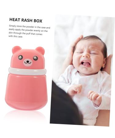 Minkissy 9-Piece Baby Powder Puff Kit and Storage Dispenser Set - Pink Sponge Puffs for Travel and Home Use - Buy Online on SooperMarket.com