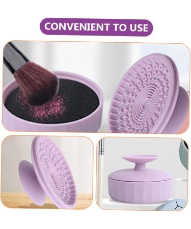 VOSAREA 3pcs Makeup Brush Cleaning Box | Foldable Cleaning Mat & Scrubber for Effortless Brush Care - Shop Internationally - Buy Online on SooperMarket.com