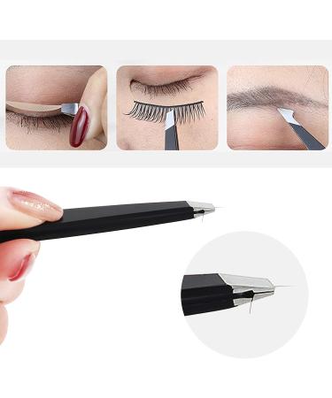 Classycoo Professional Eyebrow Tweezers Set - 4Pcs Stainless Steel Precision Kit for Eyebrows, Facial Hair, Ingrown Hair & Splinter Removal - Black - Buy Online on SooperMarket.com