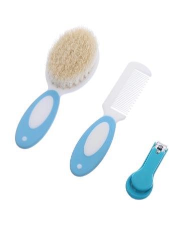Healeved 3pcs Wool Brush Baby Hair Brush Infant Grooming Kit Newborn Shower Hair Brush Hair Clipper Cleaner Wool Brush Set Bath Wool Brush Baby Bath Brushes Baby Shower Cleaning Scrubbers