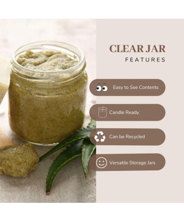 Clear Glass Ointment Jar with Airtight Black Urea Lid - Perfect for Balms Creams Lotions and More (12 15ml) 12 15ml - Buy Online on SooperMarket.com