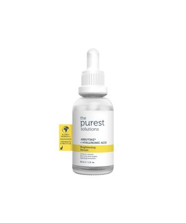 The Purest Solutions Brightening Serum (Arbutin 2% + Hyaluronic Acid) - Eliminate Skin Tone Inequalities & Support Vibrant Bright Skin - Vegan | Cruelty Free | Eco Friendly (1 fl. oz)