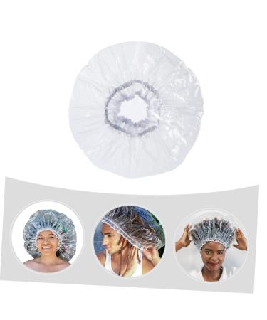 Transparent Plastic Shower Cap for Men and Women - Salon Bathing Head Cover - Buy Online on SooperMarket.com
