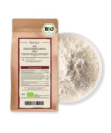 Kamelur Bio Backmalz Hell (1kg) German barley malt flour enzyme -active & without additives - professional backmalz for bread and rolls 1 kg (1 Pack)