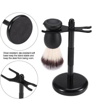 Shaving Brush Stand - Zinc Alloy Holder for Moustache & Razor | Stable & Balanced Black - Buy Online on SooperMarket.com
