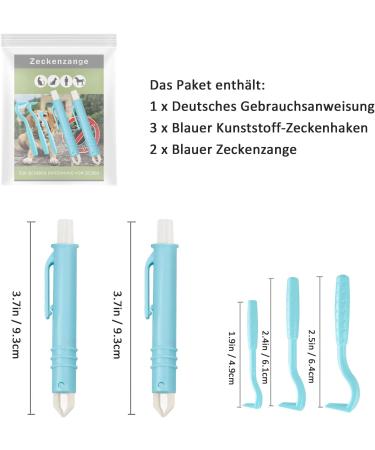 Nepfaivy Tick Pliers Set - 3 Tick Hooks & 2 Tweezers for Safe Tick Removal in Dogs Cats & Kids - Effective & Simple Tick Remover for All Sizes - Buy Online on SooperMarket.com
