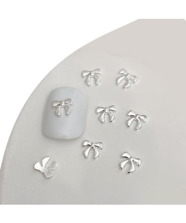3D Metal Nail Nail Embellishments 20pcs Bowknot Nail Decorations For Individual Styles Nail Embellishments 05 silver - Buy Online on SooperMarket.com