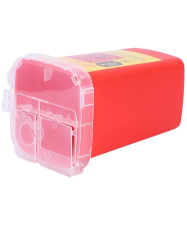 Osaladi Storage Container for Barber - Razor Shell Case & Shaving Blade Disposal - Compact Red Automatic Trash Can - Buy Online on SooperMarket.com