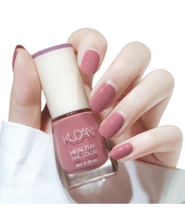 TBeautfave Dusty Pink Nail Polish Quick Dry Nail Polish Long Lasting Nail Varnish Pastel Nail Polish Non-Toxic Water Based Formula Breathable Nail Polish for Home DIY Nail Art PalePinkishGrey
