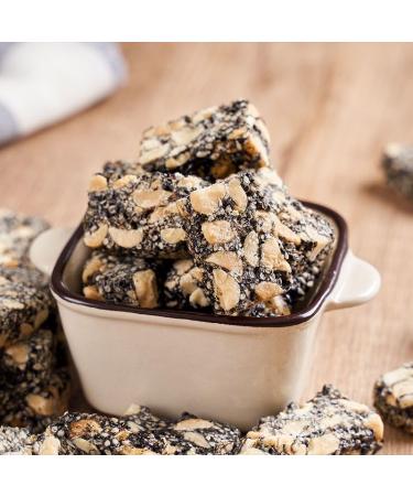 Peanut crisp black sesame cake Chinese crispy sugar Instant health nutrition fruit&nut dessert Chinese Dim sum traditional handmade pastry leisure snack snacks gifts (Peanut&Black sesame cake 500g) Peanut&Black sesame cake 500g