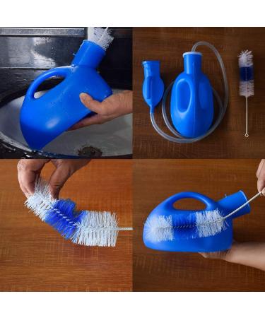 Urinals for men Men's urinal with hand-held portable urine cup 2000 ml urinal bottle catheter male urinals for elderly bedridden hospital beds wheelchair (BLUE) - Buy Online on SooperMarket.com