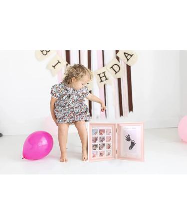 Mikytoper Baby Hand and Footprint Kit - Reusable Ink, Framed Photo Frame in Foldable Pink Design - Buy Online on SooperMarket.com