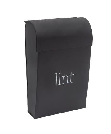 AuldHome Enamelware Lint Holder Bin (Black) Modern Farmhouse Laundry Room Decor
