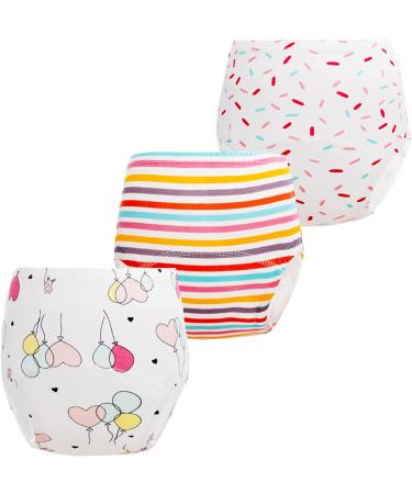 Potty Training Pants for Girls - Toddler Learning Underwear - White 3-4T - Buy Online on SooperMarket.com