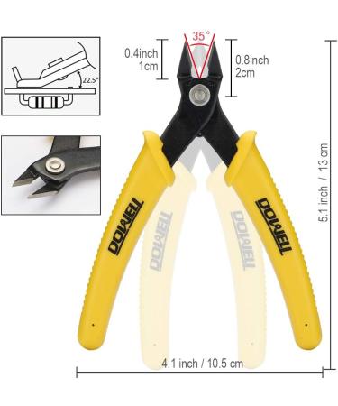 DOWELL Micro Cutter Flush Cutter Electronics Soft Wire Cutter Professional Cutting Copper And Aluminum Wire Cables (2PC) - Buy Online on SooperMarket.com