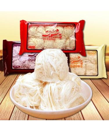 Dragon-Beard Candy Halva Candy soft candy Chinese tradition crisp candy snack maltose silk hand-made cakes healthy&nutritious dim sum desserts leisure snacks gift (Original flavor 2box) Original flavor 2box