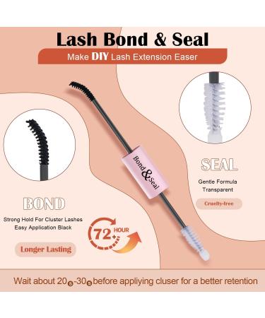 Individual Lash Extension Kit 100pcs 10-16mm 0.07 D-MIX Curl False Eyelash Clusters Women Lash Bond and Seal Glue Curved Tweezer for Lash Application Removal Beginner Practice Lash DIY Tool Set - Buy Online on SooperMarket.com
