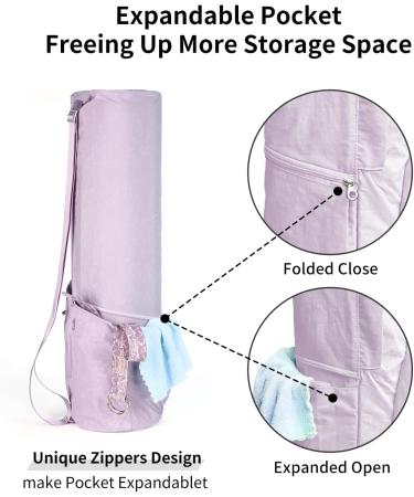 EnjoyActive Premium Waterproof Yoga Mat Bag | Adjustable Strap, Multi Pockets | 2 Sizes | Perfect Carrier for 1/4 or 1/2 Thick Mats | Ideal for Gym, Beach, Park, Travel | Women & Men - White - Buy Online on SooperMarket.com