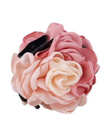 Sweet Rose Flower Hair Claws Set - 2PCS Pink & Pink Blue | Women's Hair Accessories - Buy Online on SooperMarket.com