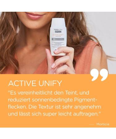 ISDIN FotoUltra Active Unify SPF 50+ | Brightening Sunscreen | Triple Effect | 50ml - Shop Internationally - Buy Online on SooperMarket.com