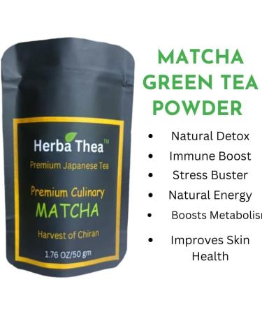 Herba Thea Premium Culinary Matcha Tea Powder 1.76 oz/50 gm Harvest of Chiran - Buy Online on SooperMarket.com