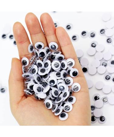 240Pcs Googly Eyes with Self-Adhesive Black White Plastic Wiggle Googly Stickers Eyes for Shcool DIY Crafts Projects, Halloween Christmas DIY Craft Decorations 6mm, 240pcs