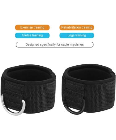 Vishusju Neoprene Ankle Wrist Cuffs with D-Ring for Cable Machines - Adjustable Glute Kickback Straps for Legs Exercise - Buy Online on SooperMarket.com