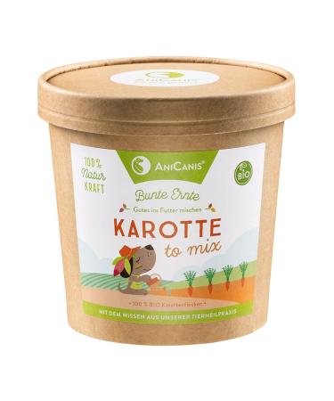 Anicanis organic carrot flakes for dogs - carrot flakes from vegetables carrots dried - vegetable flakes - flake feed feed - 200g
