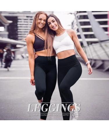Laite Hebe High Waisted Leggings 4-pack for Women, Tummy Control Yoga Pants, Black, S-M - Buy Online on SooperMarket.com