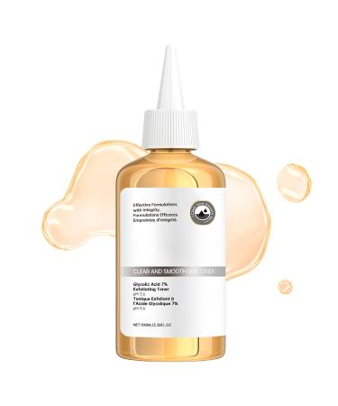 Glycolic Acid 7% Exfoliating Toner 7% Glycolic Acid Toner for Acne Prone Skin Glycolic Acid 7% Toning Solution for Blemishes and Acne Face Toner for Oily Skin Hydrating Toner Minimises Pores
