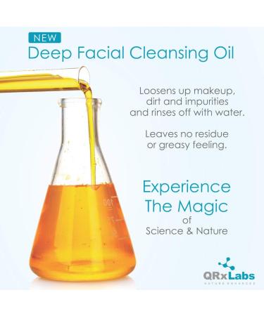 Deep Cleansing Facial Oil with Olive & Grape Seed Oils, Tangerine & Lemon Essential Oils | Vitamin C & E Infused | Best Cleanser for Dry Skin | Makeup Remover & Face Wash - 6 fl oz - Buy Online on SooperMarket.com