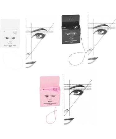 3pcs 32.8ft Eyebrow Thread Brow Mapping String Microblading String Measurement 15ml Pre Inked Eyebrow Mapping String Black White Red - Buy Online on SooperMarket.com