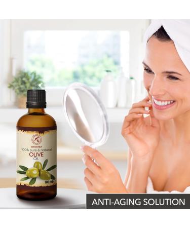 Extra Virgin Olive Oil 100ml - Cold-Pressed Pure Oil from Spain for Face Hair Skin & Nails - Best for Massage & Body Care - Buy Online on SooperMarket.com